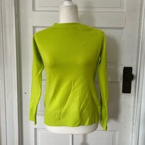 French Connection | Neon Green Crewneck Sweater